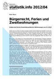 Eine Analyse der Zürcher - Statistisches Amt - Kanton Zürich