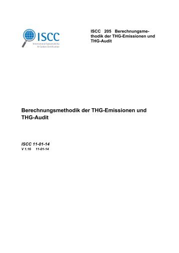 Berechnungsmethodik der THG-Emissionen und ... - ISCC System