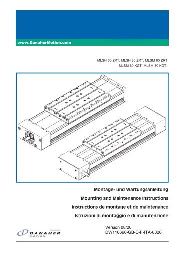 Montage- und Wartungsanleitung Mounting and ... - Thomson