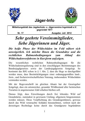 Jäger-Info - Jagdschutz- und Jägerverein Ingolstadt