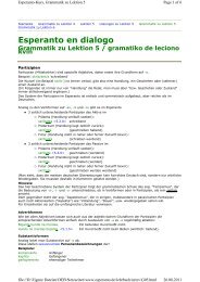 Esperanto en dialogo Grammatik zu Lektion 5 / gramatiko de leciono ...