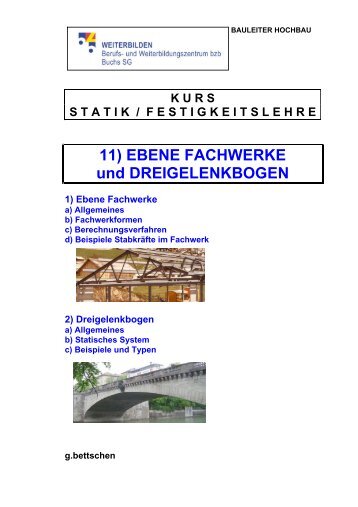 KURS STATIK / FESTIGKEITSLEHRE 11) EBENE ... - Goepf Bettschen