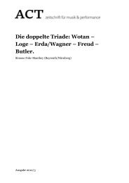 Die doppelte Triade: Wotan – Loge – Erda/Wagner – Freud ... - Act