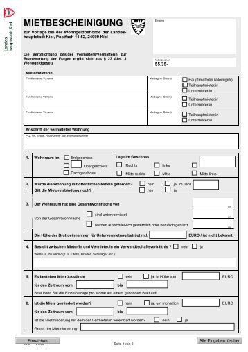 Mietbescheinigung Magazine