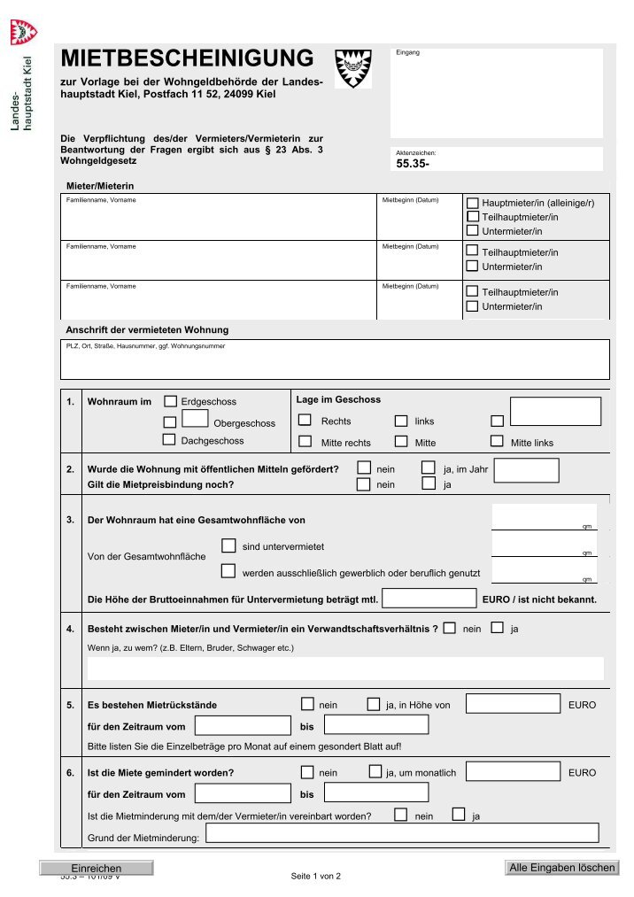 Mietbescheinigung Magazine