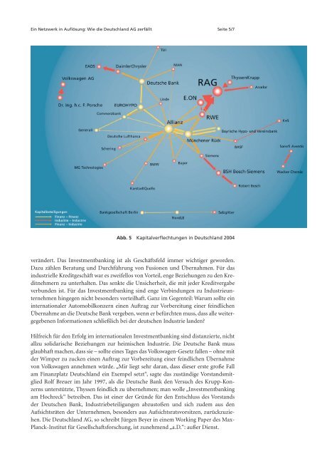 Ein Netzwerk in Auflösung: Wie die Deutschland AG zerfällt - MPIfG