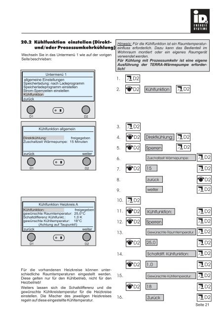 Bedienungsanleitung Terra SW HGL (H)(P) - IDM