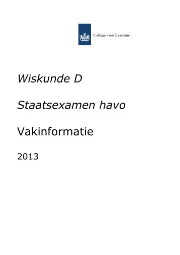 Wiskunde D 2013 - DUO