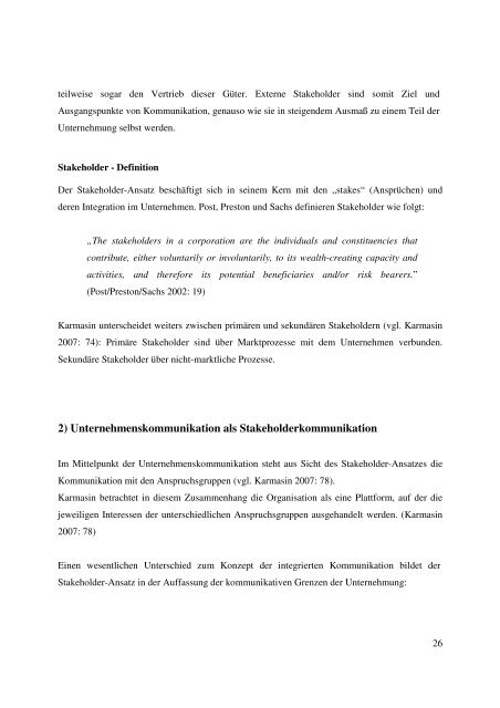 Strategische Ansätze eines crossmedialen, Stakeholder ...