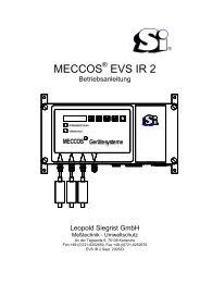 Bedienungsanleitung EVS IR2 - Leopold Siegrist GmbH
