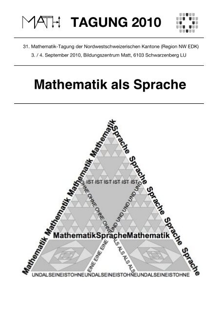 Dokumentation zur Mathematiktagung 2010 - NW EDK - D-EDK