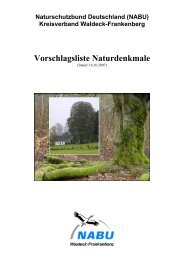 Vorschlagsliste Naturdenkmale - beim NABU Waldeck-Frankenberg