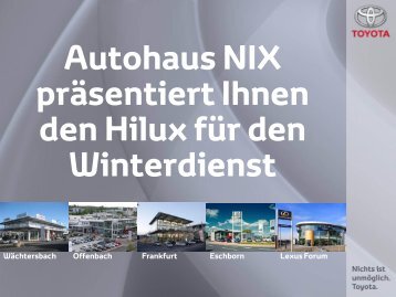 Der Winterdienst-Hilux - Autohaus Nix Gmbh