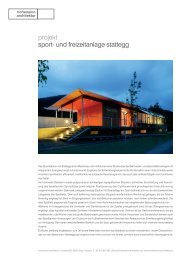 projekt sport- und freizeitanlage stattegg - Hohensinn Architektur