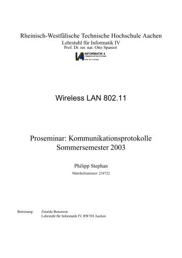 WLAN 802.11 - Informatik 4