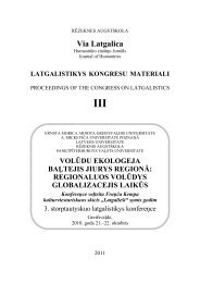 Latgalistikys kongresu materiali, III. 2011. - Latvijas Universitāte
