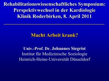 Macht Arbeit krank? - Klinik Roderbirken