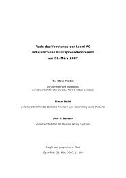 Rede des Vorstands (PDF) - LEONI