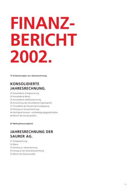 DER GESCHÄFTSBERICHT 2002. - Oerlikon Barmag