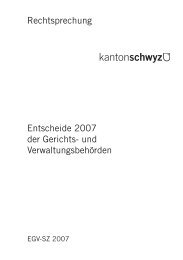 EGV-SZ 2007 - Kantonsgericht Schwyz