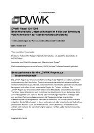 DVWK-Regel 136/1999 Bodenkundliche ... - DWA Shop