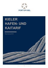 KIELER HAFEN- UND KAITARIF - Port of Kiel