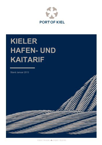 KIELER HAFEN- UND KAITARIF - Port of Kiel