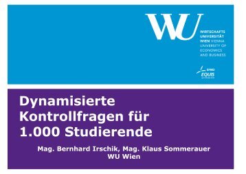 statisch Dynamisierte Kontrollfragen für über 1000 Studierende