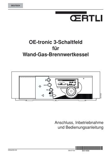 OE-tronic 3-Schaltfeld für Wand-Gas-Brennwertkessel