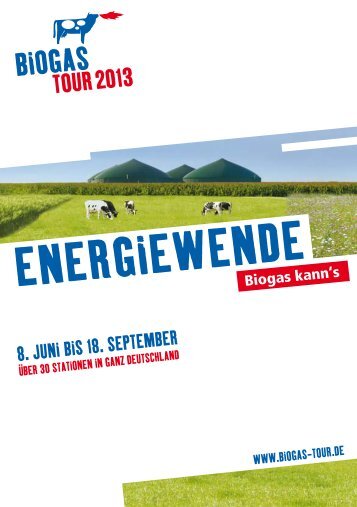 Info-Flyer zur Biogas Tour 2013