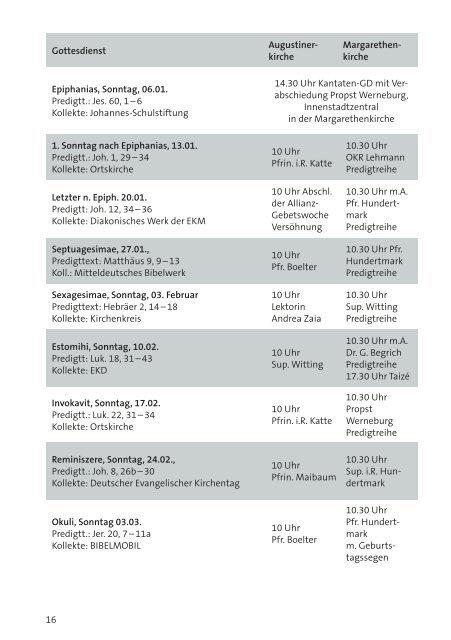 Brief Gemeinde - Evangelisch- Lutherische Stadtkirchgemeinde Gotha