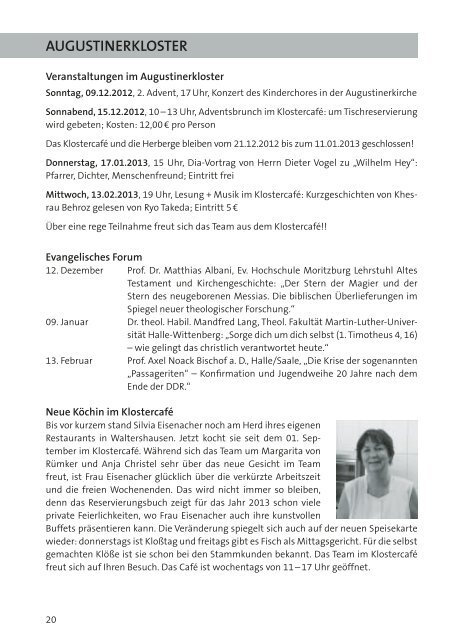 Brief Gemeinde - Evangelisch- Lutherische Stadtkirchgemeinde Gotha