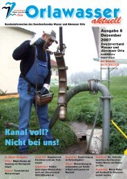 Ausgabe 8 - Zweckverband Wasser und Abwasser Orla