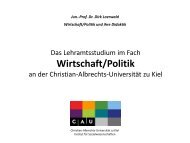 Wirtschaft/Politik - Institut für Sozialwissenschaften - Christian ...
