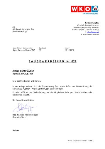 Kurier - Landesinnung Bau