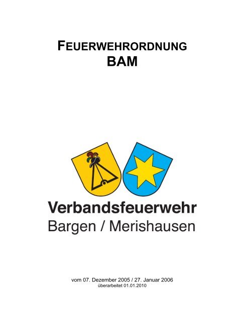 Feuerwehrordnung BAM - Gemeinde Merishausen