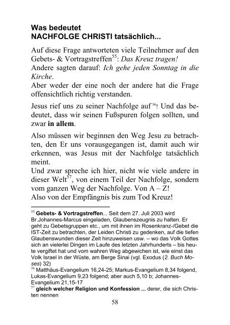 Ein Wegweiser - Br.Thomas-Apostolats