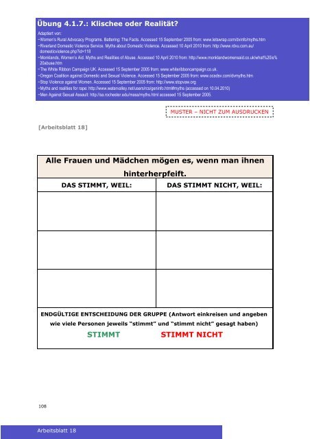 German GEAR against IPV Booklet IV (Students Activities Book)