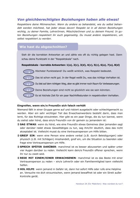 German GEAR against IPV Booklet IV (Students Activities Book)