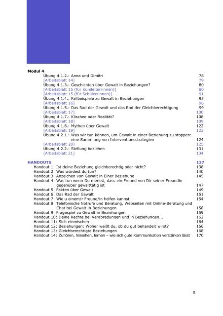 German GEAR against IPV Booklet IV (Students Activities Book)