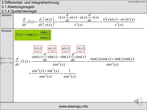 Ableitungsregeln • Faktorregel • Summenregel • Produktregel ...