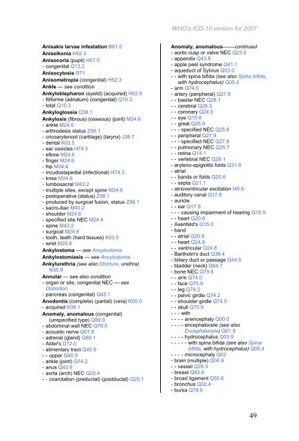 Certain infectious and parasitic diseases