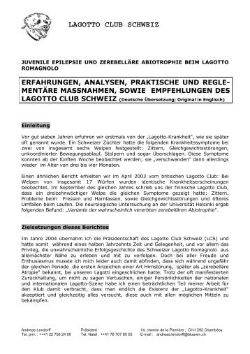 Download deutsche Version meiner Studie - Lagotto Club Schweiz