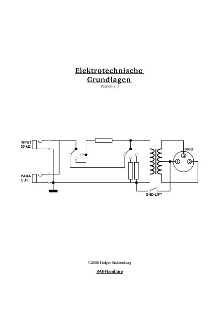 Elektrotechnische Grundlagen - Holger Stolzenburg
