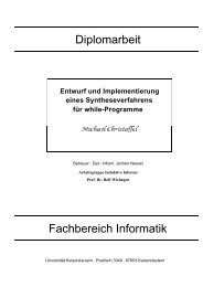 Diplomarbeit Fachbereich Informatik