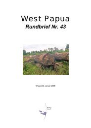 Rundbrief 43 Januar 2008 - West Papua Netzwerk