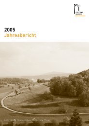 Jahresbericht 2005 - Stiftung Schloss Regensberg