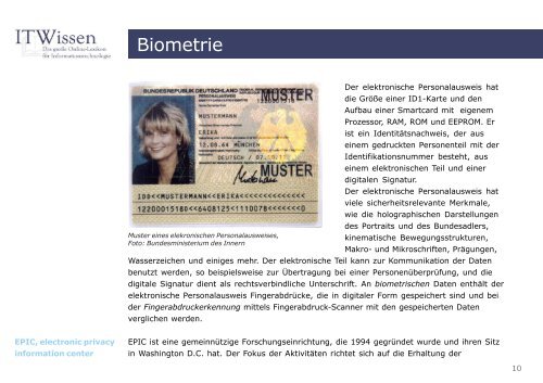 Biometrie Glossar Biometrie - ITWissen.info