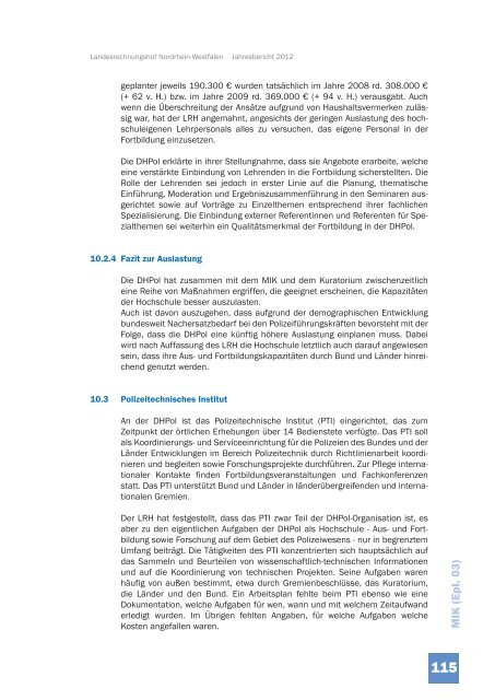 JB 2012 - Landesrechnungshof des Landes Nordrhein-Westfalen ...