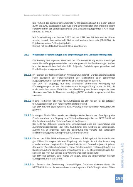 JB 2012 - Landesrechnungshof des Landes Nordrhein-Westfalen ...